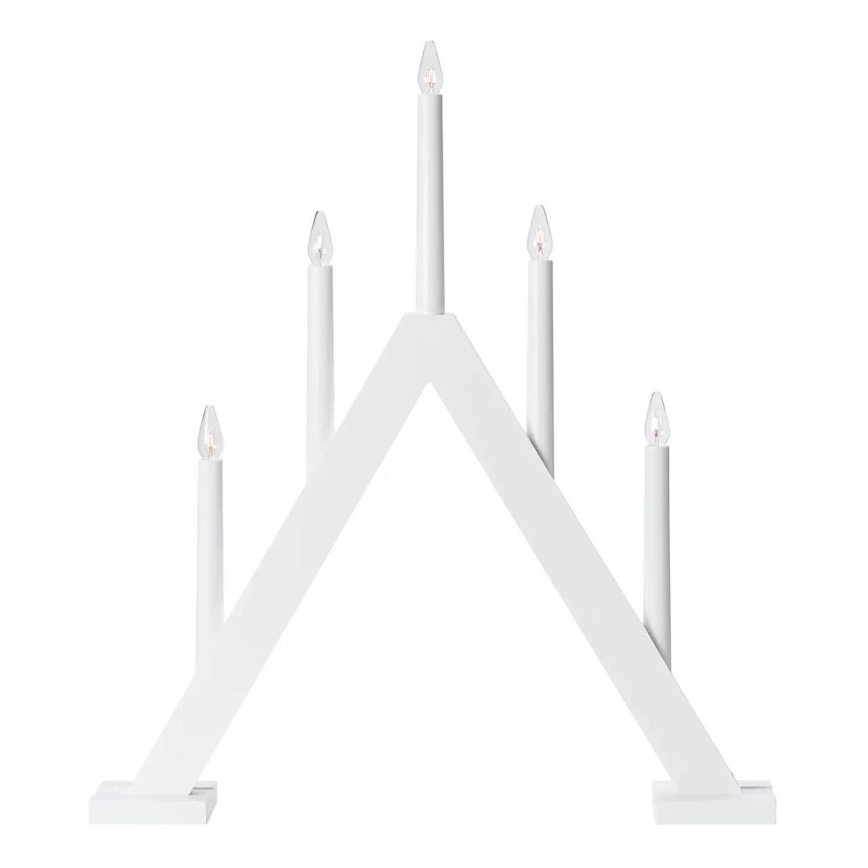 Markslöjd 706222 - Kerstkandelaar ARIELE 5xE10/3W/230V dennenhout/wit