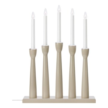 Markslöjd 706469 - Kerstkandelaar MASESKÄR 5xE10/3W/230V grenen/beige