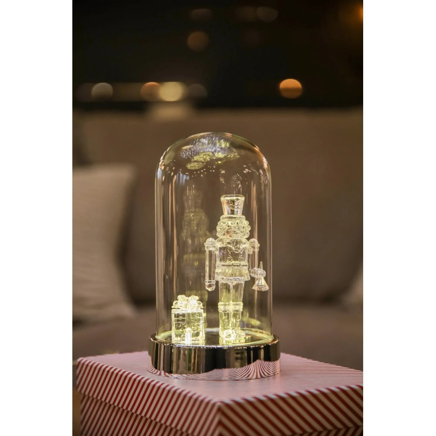 Markslöjd 706526 - LED kerstdecoratie ISLA LED/0,12W/3xAA glanzend chroom/notenkraker