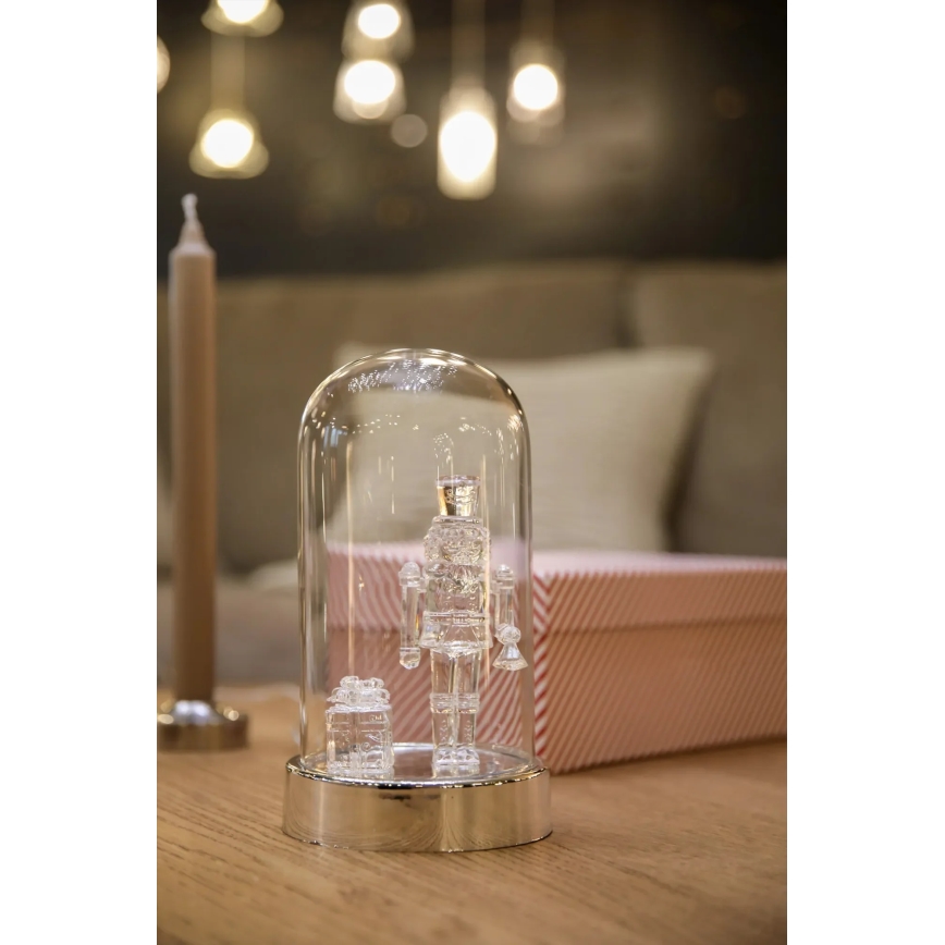 Markslöjd 706526 - LED kerstdecoratie ISLA LED/0,12W/3xAA glanzend chroom/notenkraker