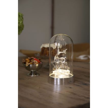 Markslöjd 706528 - LED kerstdecoratie ISLA LED/0,06W/3xAA glanzend chroom/rendier