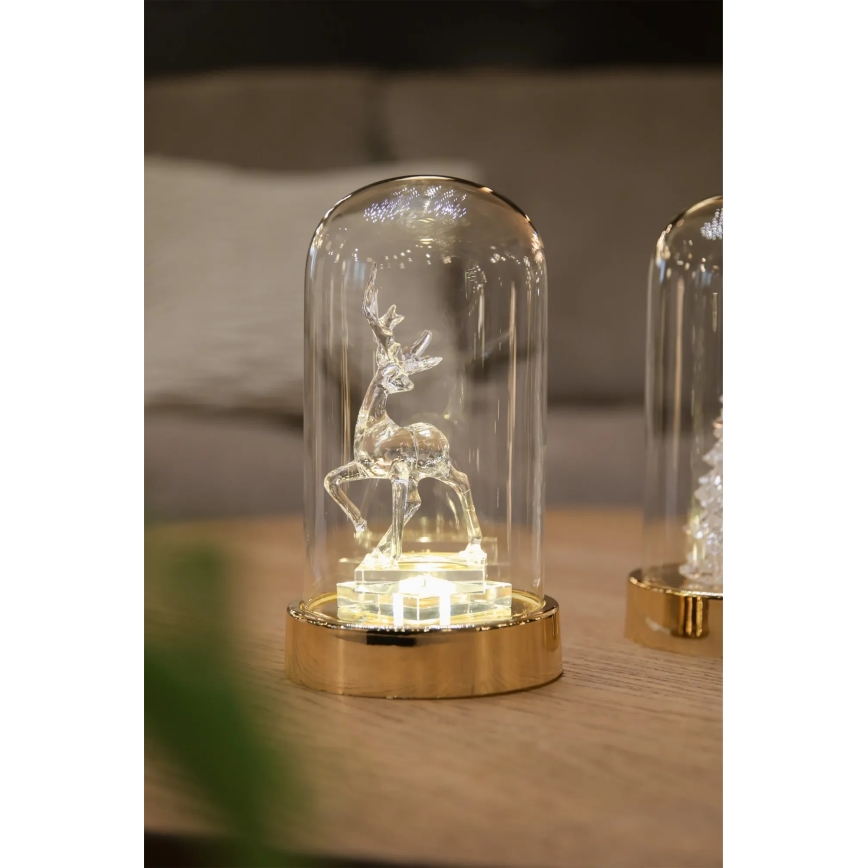 Markslöjd 706529 - LED Kerstdecoratie ISLA LED/0,06W/3xAA messing/rendier