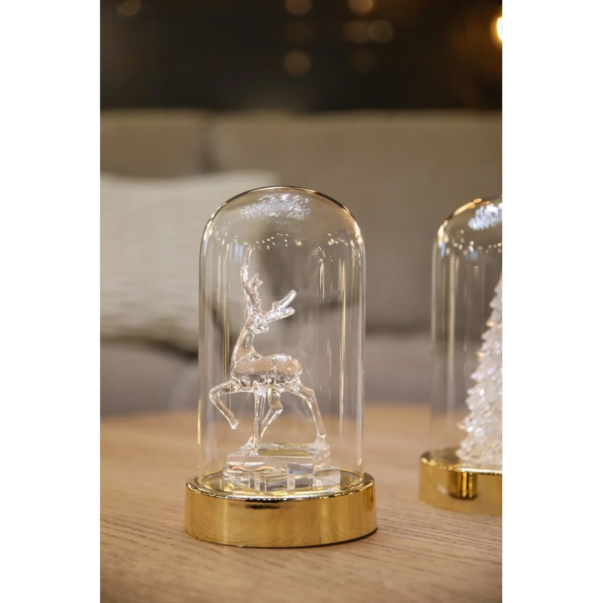 Markslöjd 706529 - LED Kerstdecoratie ISLA LED/0,06W/3xAA messing/rendier