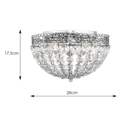 Markslöjd - Kristallen plafondlamp SAXHOLM 2x E14 / 40W / 230V