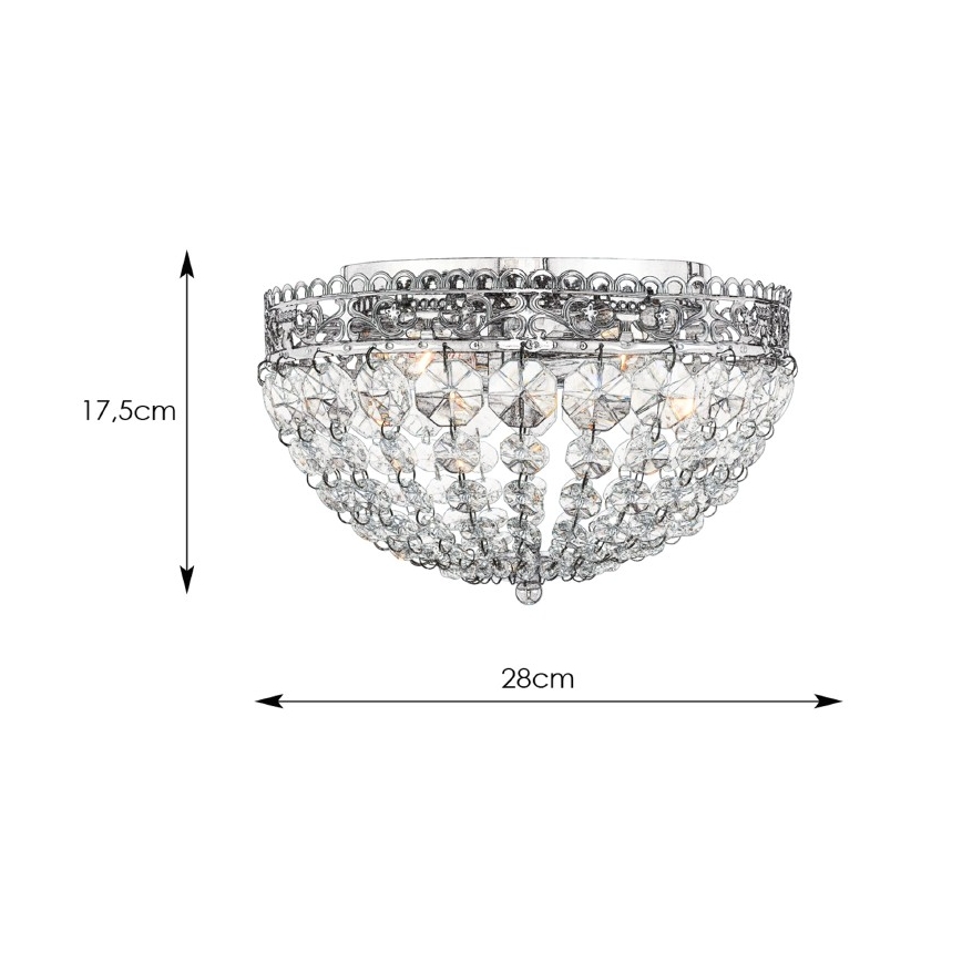 Markslöjd - Kristallen plafondlamp SAXHOLM 2x E14 / 40W / 230V