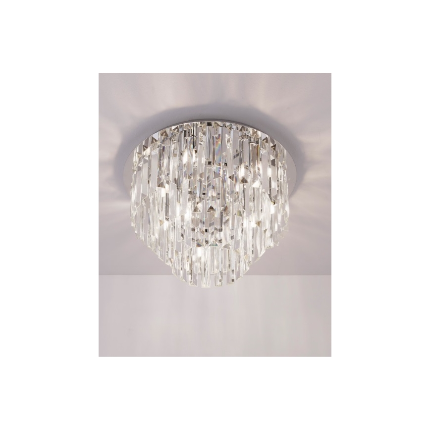 MAXLIGHT C0136 - Plafondlamp MONACO 9xG9/40W/230V diameter 42 cm glanzend chroom