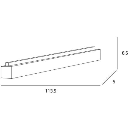 MAXLIGHT C0175 - LED Plafondlamp LINEAR LED/36W/230V 113,5 cm zwart