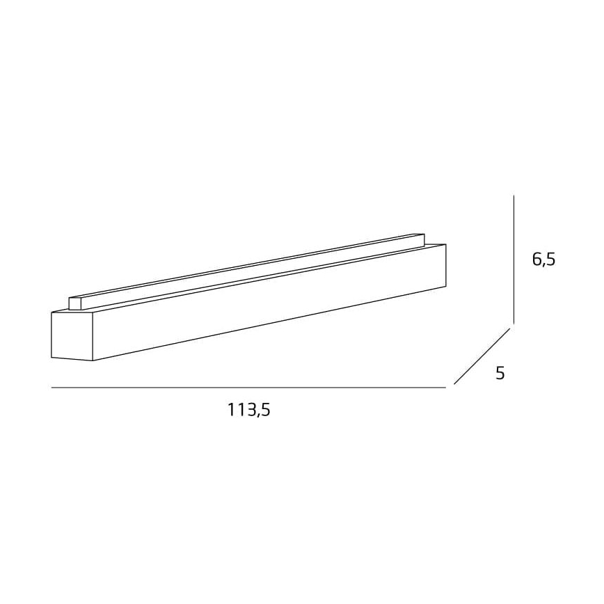 MAXLIGHT C0175 - LED Plafondlamp LINEAR LED/36W/230V 113,5 cm zwart
