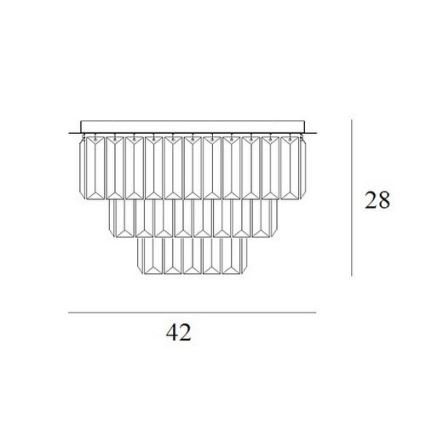 MAXLIGHT C0205 - Plafondlamp MONACO 9xG9/40W/230V diameter 42 cm goud