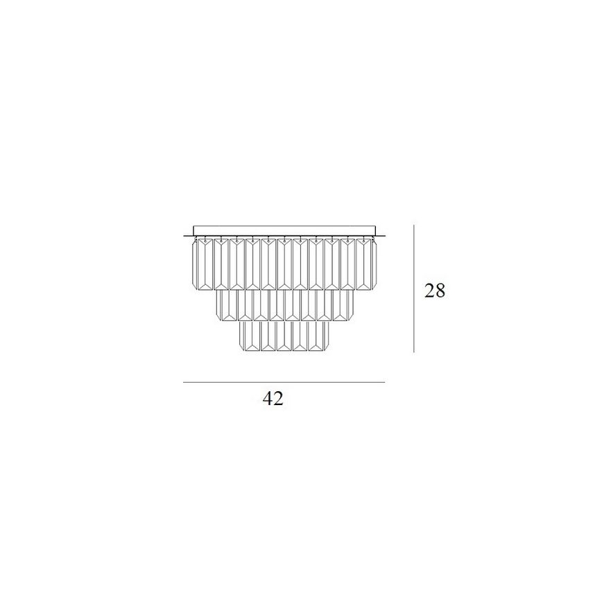 MAXLIGHT C0205 - Plafondlamp MONACO 9xG9/40W/230V diameter 42 cm goud