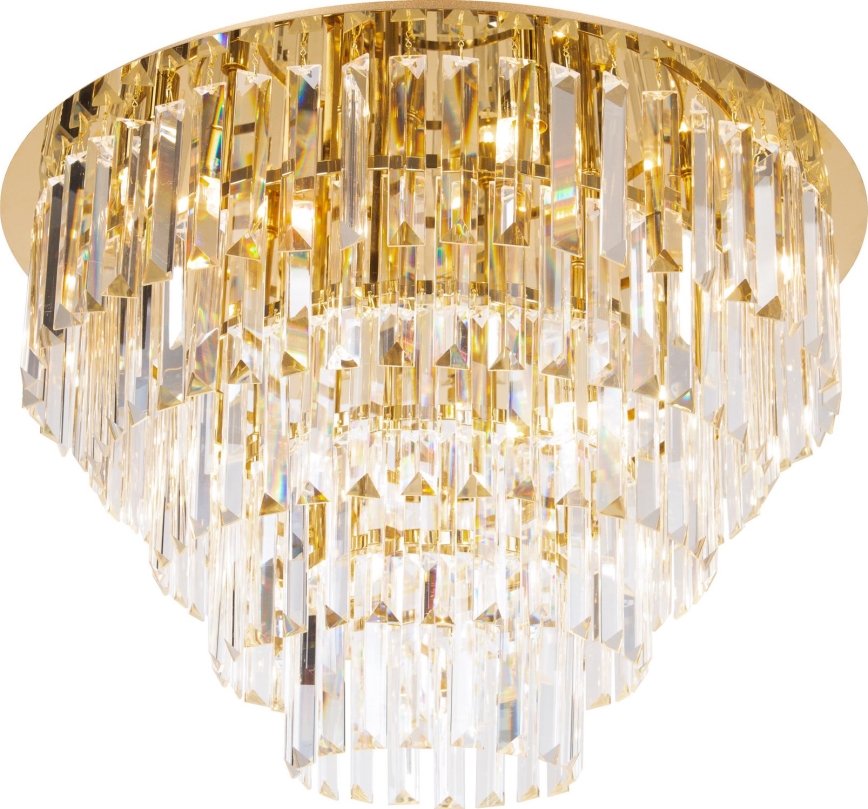 MAXLIGHT C0206 - Plafondlamp MONACO 15xG9/40W/230V diameter 60 cm goud