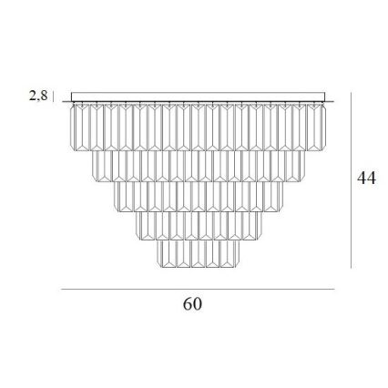 MAXLIGHT C0206 - Plafondlamp MONACO 15xG9/40W/230V diameter 60 cm goud