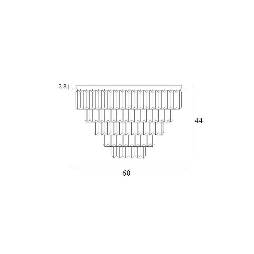 MAXLIGHT C0206 - Plafondlamp MONACO 15xG9/40W/230V diameter 60 cm goud