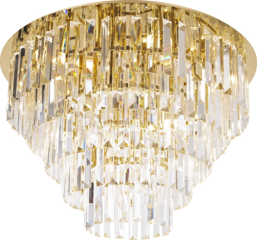 MAXLIGHT C0224 - Plafondlamp MONACO 16xG9/40W/230V diameter 80 cm goud