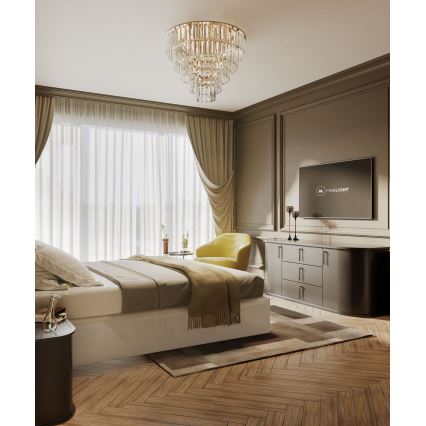 MAXLIGHT C0224 - Plafondlamp MONACO 16xG9/40W/230V diameter 80 cm goud