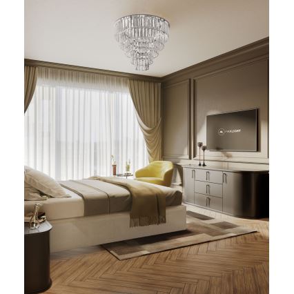 MAXLIGHT C0225 - Plafondlamp MONACO 16xG9/40W/230V diameter 80 cm glanzend chroom