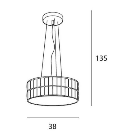 MAXLIGHT P0236 - Hanglamp aan een koord DIAMANTE 5xG9/42W/230V diameter 38 cm glanzend chroom