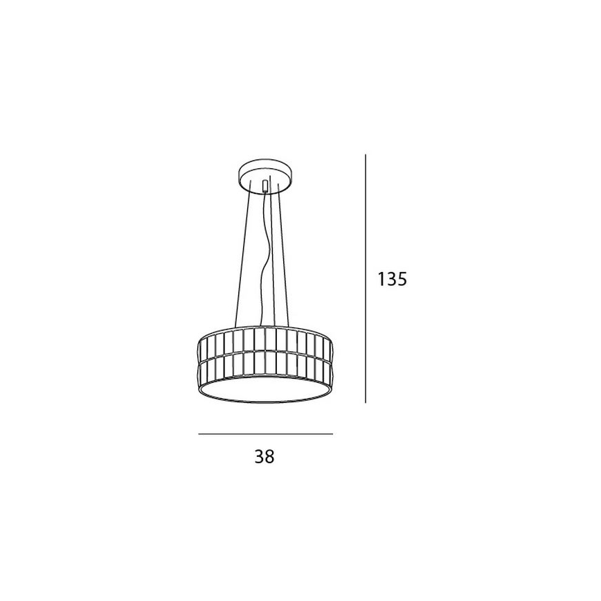 MAXLIGHT P0236 - Hanglamp aan een koord DIAMANTE 5xG9/42W/230V diameter 38 cm glanzend chroom