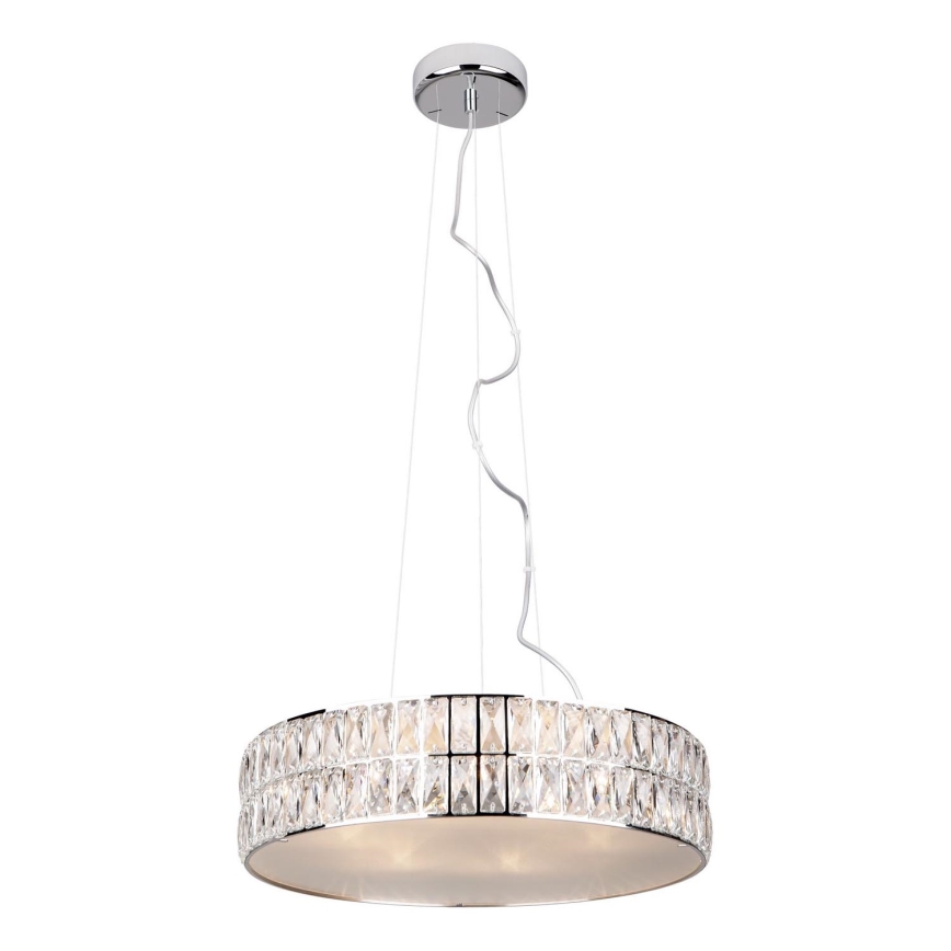 MAXLIGHT P0236 - Hanglamp aan een koord DIAMANTE 5xG9/42W/230V diameter 38 cm glanzend chroom