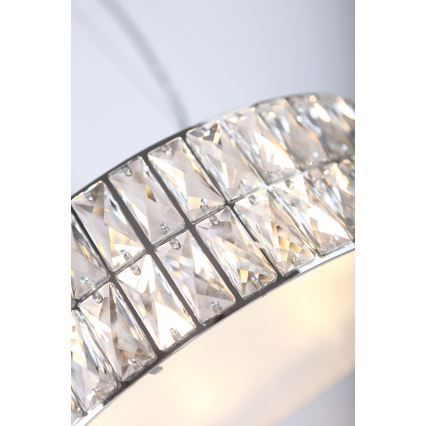 MAXLIGHT P0238 - Hanglamp aan een koord DIAMANTE 6xG9/42W/230V diameter 46 cm glanzend chroom