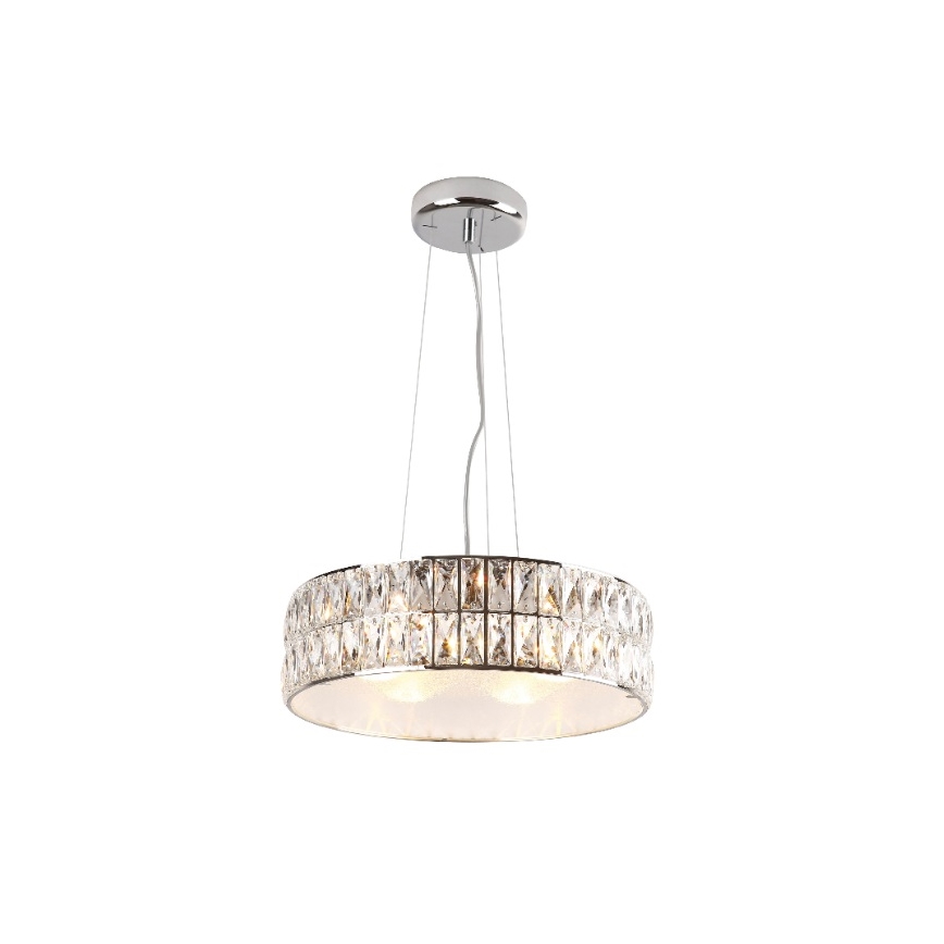 MAXLIGHT P0238 - Hanglamp aan een koord DIAMANTE 6xG9/42W/230V diameter 46 cm glanzend chroom