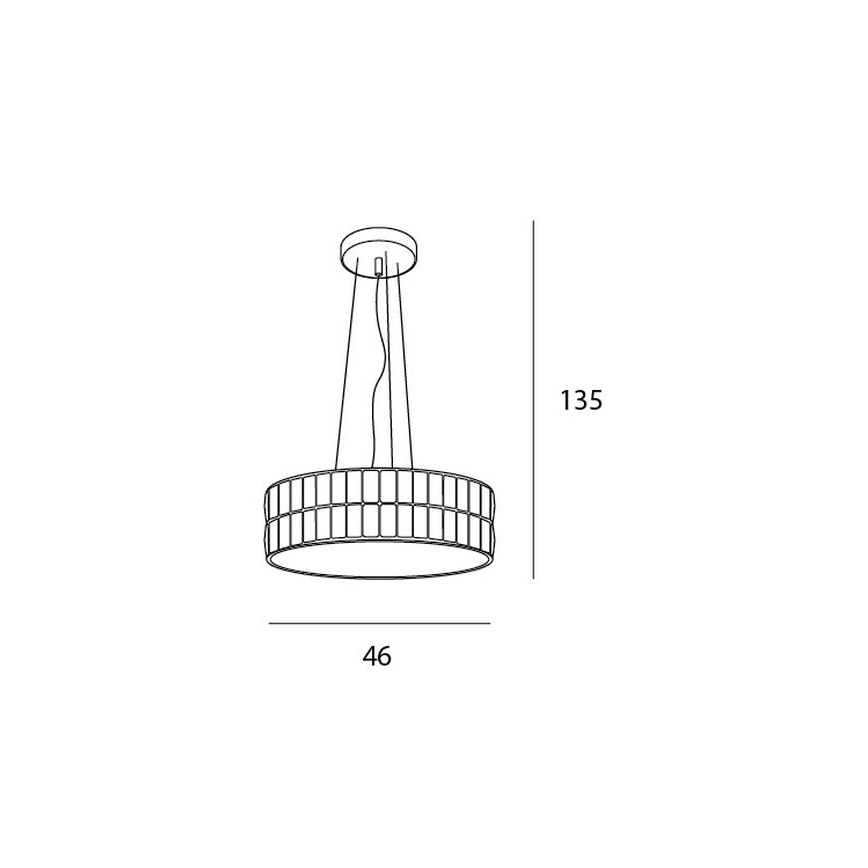MAXLIGHT P0238 - Hanglamp aan een koord DIAMANTE 6xG9/42W/230V diameter 46 cm glanzend chroom