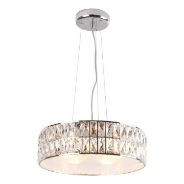 MAXLIGHT P0238 - Hanglamp aan een koord DIAMANTE 6xG9/42W/230V diameter 46 cm glanzend chroom