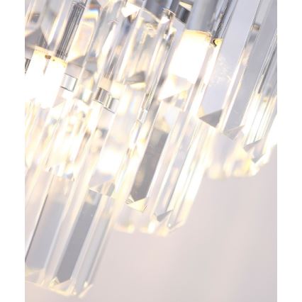 MAXLIGHT P0259 - Hanglamp aan een koord MONACO 9xG9/40W/230V diameter 42 cm glanzend chroom