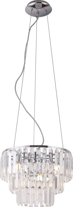 MAXLIGHT P0259 - Hanglamp aan een koord MONACO 9xG9/40W/230V diameter 42 cm glanzend chroom