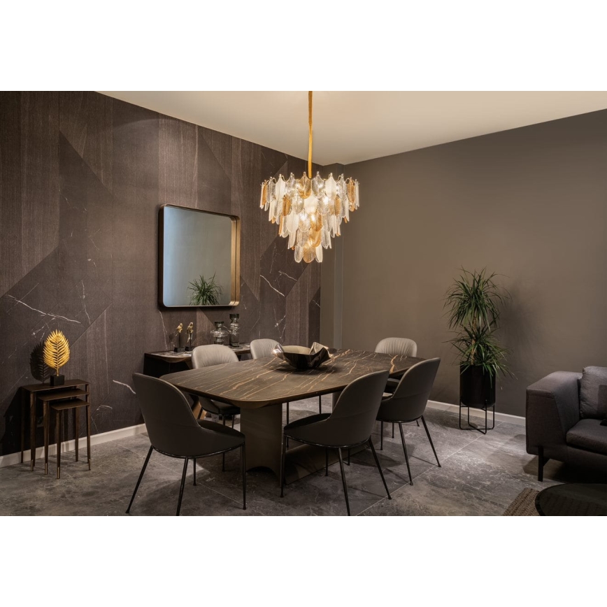 MAXLIGHT P0417 - Hanglamp aan een ketting ARWENA 7xE14/40W/230V diameter 50 cm goud