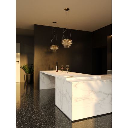 MAXLIGHT P0423 - Hanglamp aan een koord MONACO 9xG9/40W/230V diameter 42 cm goud