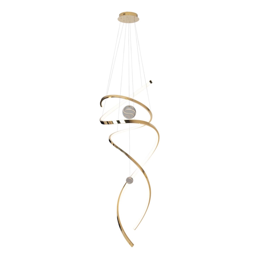 MAXLIGHT P0427D - Dimbare LED hanglamp aan een koord RITZ LED/100W/230V diameter 60 cm CRI 90 goud