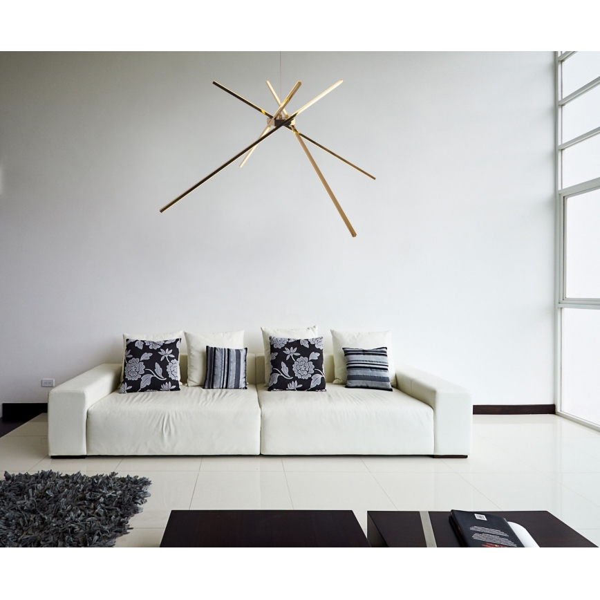MAXLIGHT P0457 - LED Hanglamp aan een koord SPIN LED/33W/230V goud
