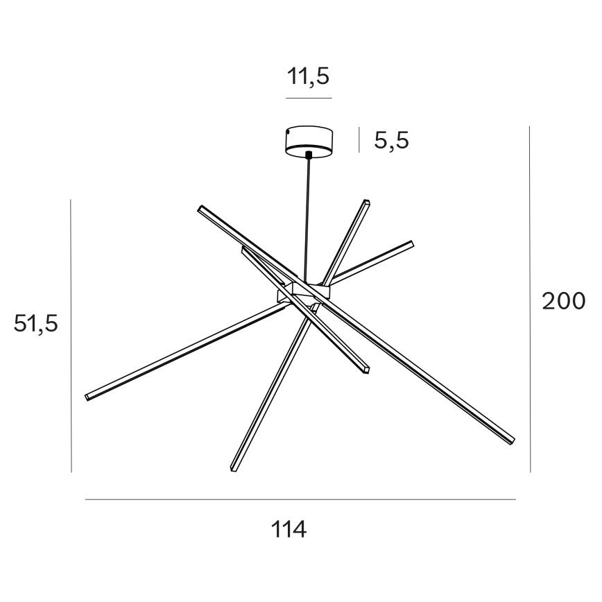 MAXLIGHT P0457 - LED Hanglamp aan een koord SPIN LED/33W/230V goud