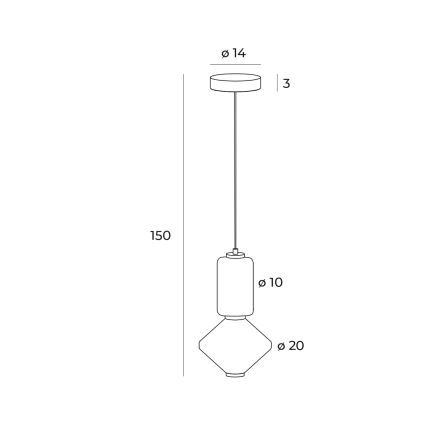 MAXLIGHT P0467 - LED Hanglamp aan een koord AKIKO LED/16W/230V diameter 20 cm wit