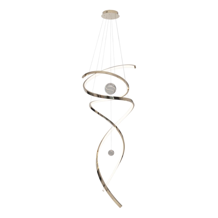 MAXLIGHT P0483D - Dimbare LED hanglamp aan een koord RITZ LED/100W/230V diameter 60 cm CRI 90 messing