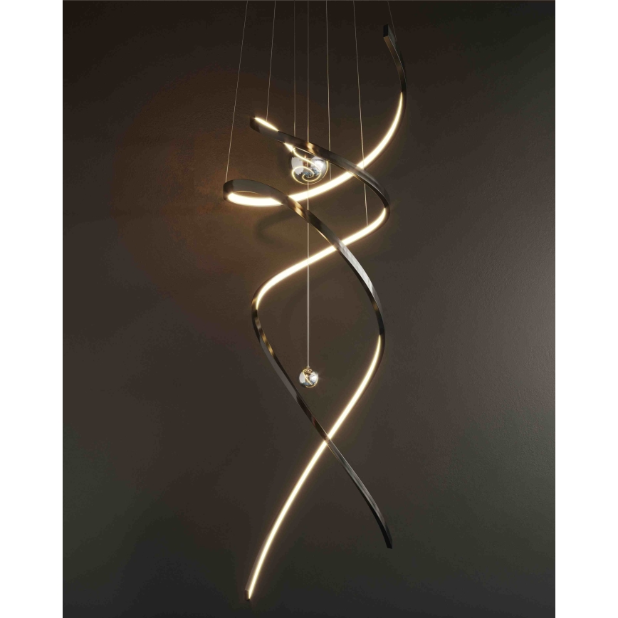 MAXLIGHT P0500D - Dimbare LED hanglamp aan een koord RITZ LED/100W/230V diameter 60 cm CRI 90 zwart