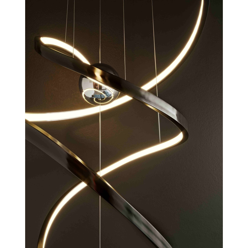 MAXLIGHT P0500D - Dimbare LED hanglamp aan een koord RITZ LED/100W/230V diameter 60 cm CRI 90 zwart