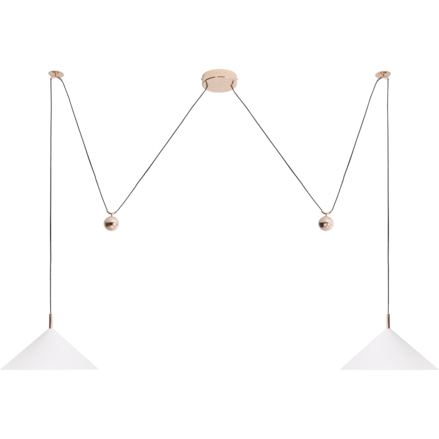 MAXLIGHT P0506 - LED Hanglamp aan een koord VULCANO 2xLED/5W/230V spin wit