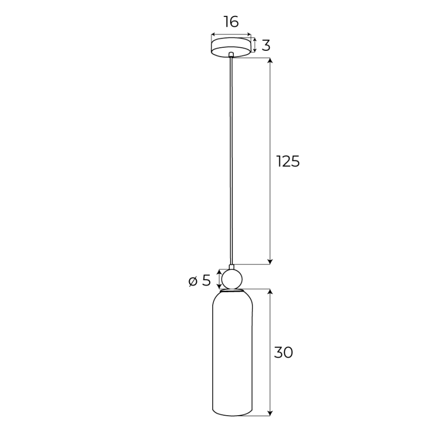 MAXLIGHT P0510 - Hanglamp aan een koord CAMPANILA 1xE27/40W/230V diameter 10 cm messing/beige