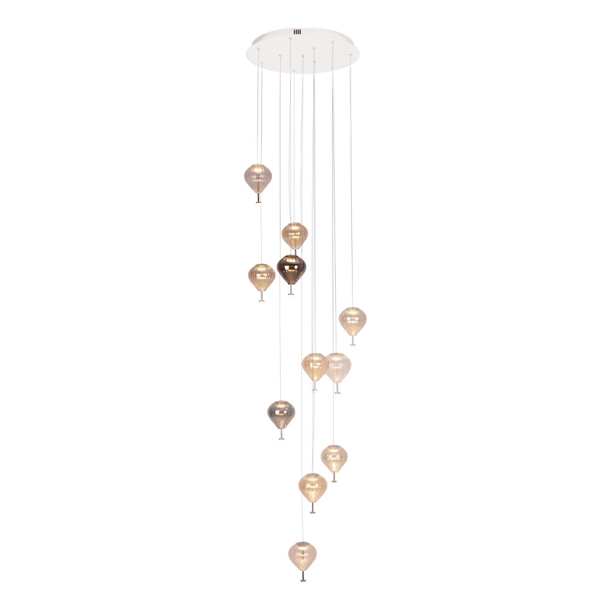 MAXLIGHT P0526D - Dimbare LED hanglamp aan een koord PALLONCINI 11xLED/6W/230V diameter 45 cm doorzichtig/beige/gerookt
