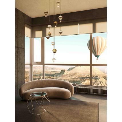 MAXLIGHT P0526D - Dimbare LED hanglamp aan een koord PALLONCINI 11xLED/6W/230V diameter 45 cm doorzichtig/beige/gerookt