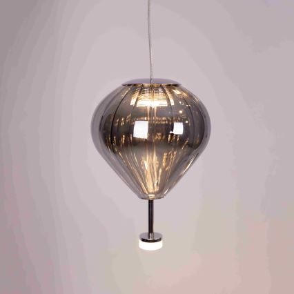 MAXLIGHT P0526D - Dimbare LED hanglamp aan een koord PALLONCINI 11xLED/6W/230V diameter 45 cm doorzichtig/beige/gerookt