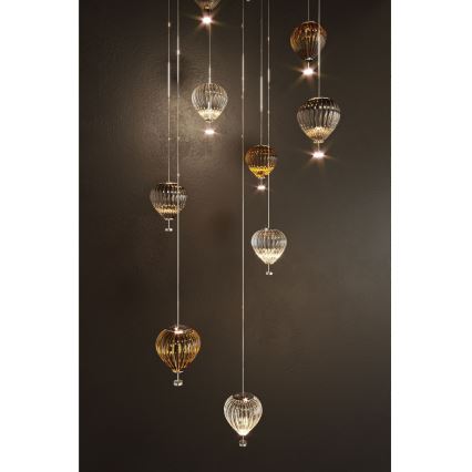 MAXLIGHT P0527 - LED Hanglamp aan een koord PALLONCINI 2xLED/3W/230V diameter 12 cm doorzichtig