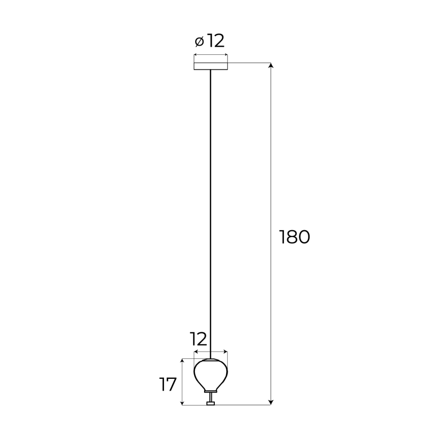 MAXLIGHT P0527 - LED Hanglamp aan een koord PALLONCINI 2xLED/3W/230V diameter 12 cm doorzichtig