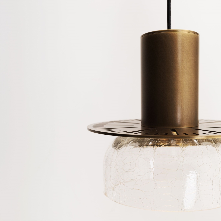 MAXLIGHT P0530 - LED Hanglamp aan een koord SIGNATURE LED/8W/230V diameter 15 cm messing/doorzichtig