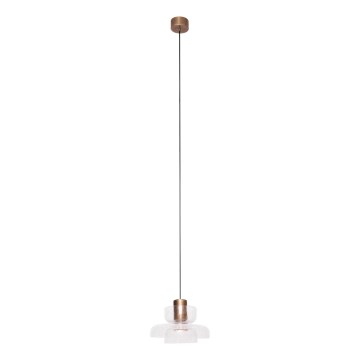 MAXLIGHT P0532 - LED Hanglamp aan een koord SIGNATURE LED/8W/230V diameter 22 cm messing/doorzichtig