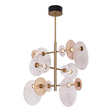 MAXLIGHT P0541 - LED Hanglamp met vaste pendel ALLURE 14xLED/5W/230V diameter 60 cm goud