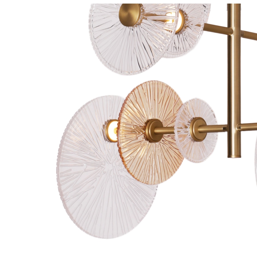 MAXLIGHT P0541 - LED Hanglamp met vaste pendel ALLURE 14xLED/5W/230V diameter 60 cm goud