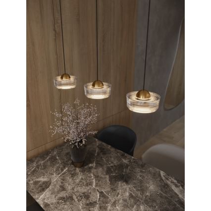 MAXLIGHT P0542 - LED Hanglamp aan een koord LIPARI LED/6W/230V diameter 16 cm doorzichtig